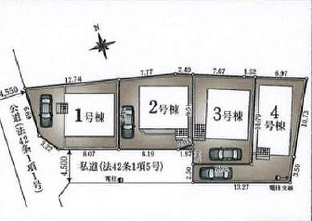 区画図　1号棟