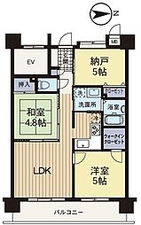 グリーンミユキ西所沢 2SLDKの間取図画像