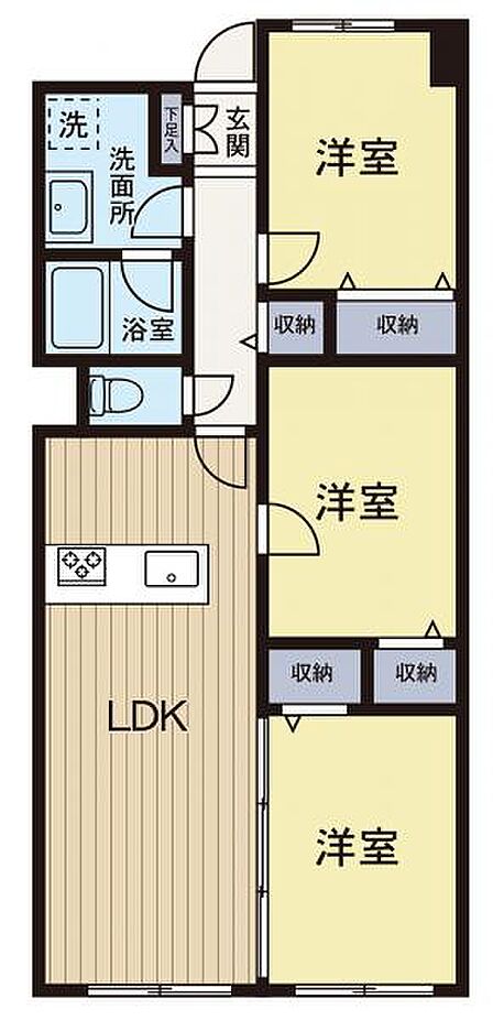 3LDK 間取り