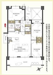 JGMヴェルデ板付中央公園 3LDKの間取図画像