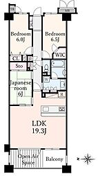 レイディアント横濱ユーロヒルズ 3LDKの間取図画像