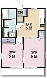 センチュリーレジデンス3 2DKの間取図画像