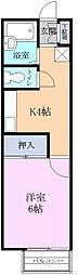 ニューシティ今之浦 1Kの間取図画像