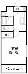 バンビーニ・トレ 1Kの間取図画像