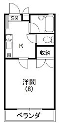 間取図画像 1K