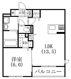 エトワール 1LDKの間取図画像
