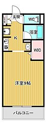 アネックス塚本 1Kの間取図画像