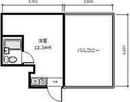 ベストレジデンスあびこ ワンルームの間取図画像