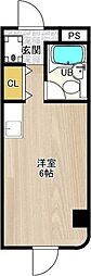 ノアーズアーク桃谷21 1Kの間取図画像