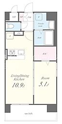 アストラルグラミ阿倍野 1LDKの間取図画像