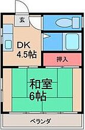 ハイツノブ 1DKの間取図画像