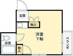 ラパンジール市岡元町 ワンルームの間取図画像