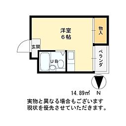 ラパンジール小路東 ワンルームの間取図画像