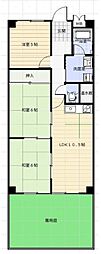 メロディーハイム守口C棟 3LDKの間取図画像