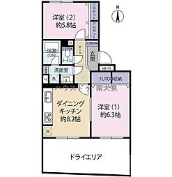コスモ大泉学園 2DKの間取図画像