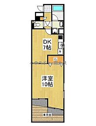 ニューハイム田無 1DKの間取図画像