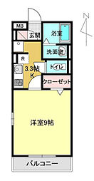 ルーチェ 1Kの間取図画像