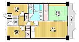 プレスト・コート壱番館 3LDKの間取図画像