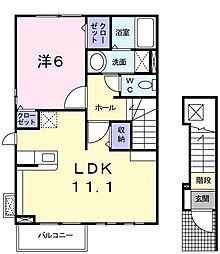 ファラオ藤沢台 1LDKの間取図画像