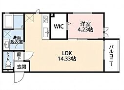 MAISONLUNA 1LDKの間取図画像