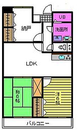 ラフィーネ壱番館 3LDKの間取図画像