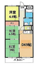 グレイスコート 3DKの間取図画像