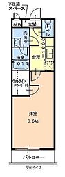 エステ・ラグーナ八番館 1Kの間取図画像