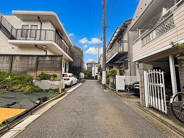 前面道路を含む現地土地写真