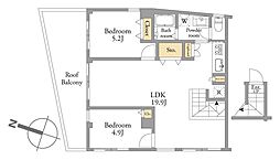 アイディ西馬込 2LDKの間取図画像