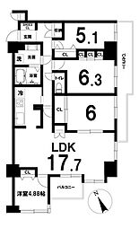 東急ドエルデュオプラザ川口弐番館 4LDKの間取図画像