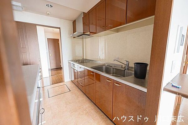 豊富な収納用キャビネットを備えた機能的なシステムキッチンです。調理器具や食器類をすっきりと整理整頓でき、効率的で快適な調理時間をしっかりとサポートします。