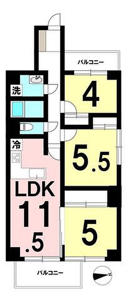 3LDK 間取り