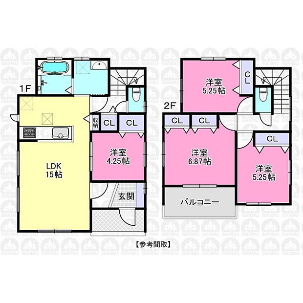 2区画参考間取り