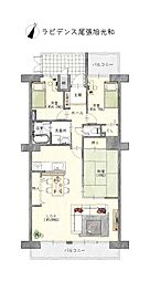 ラビデンス尾張旭光和 3LDKの間取図画像