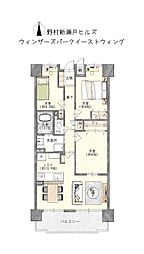野村新瀬戸ヒルズWINDSOR'SPARK 3LDKの間取図画像