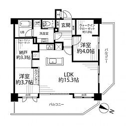 コージーコートたまプラーザ 2SLDKの間取図画像