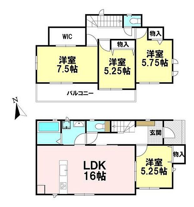 【4LDK】敷地面積:191.01m2(57.78坪) 建物面積:97.50坪(29.49坪)