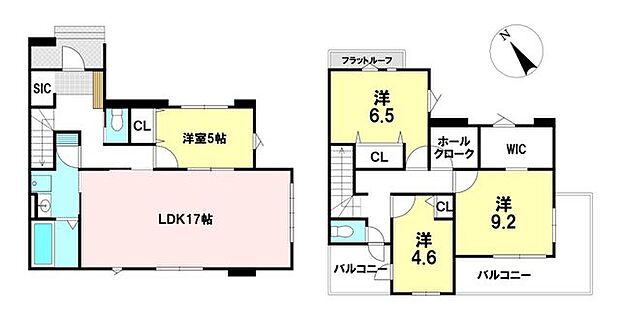 【4LDK】敷地面積:148.47m2(約44.91坪) 建物面積:111.50m2(約33.72坪)