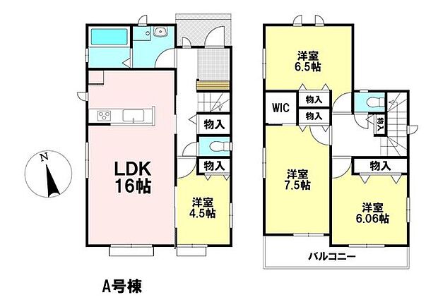 【A号棟】敷地面積:161.86m2 建物面積:約91.12m2 4LDKでお子様部屋にも◎
