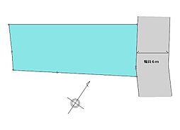 60坪超の整形地南武線谷保駅徒歩11分の建築条件なし売地