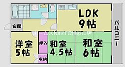 VIASACRA岩出 3LDKの間取図画像