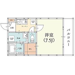 REGIES柴原阪大前2 1Kの間取図画像
