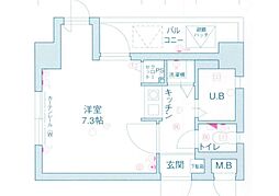 ワコーレ新神戸ステージ ワンルームの間取図画像