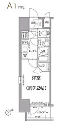 エスリード九条スタシオン 1Kの間取図画像