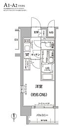 エスリード新大阪グランゲートSOUTH 1Kの間取図画像
