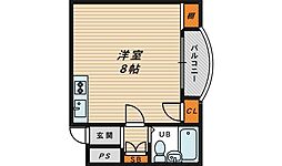 コスモレジデンス蒲生 ワンルームの間取図画像