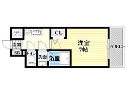 エスリード京橋グレイス 1Kの間取図画像