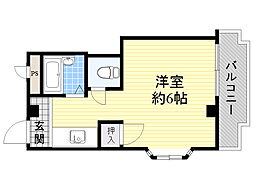 サンライフ ワンルームの間取図画像