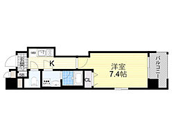セイワパレス都島駅前 1Kの間取図画像