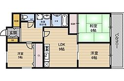 シャトー・レイク・ルイーズ 3DKの間取図画像